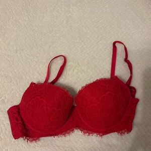 Victoria's Secret Vibrant Red Lace Bra